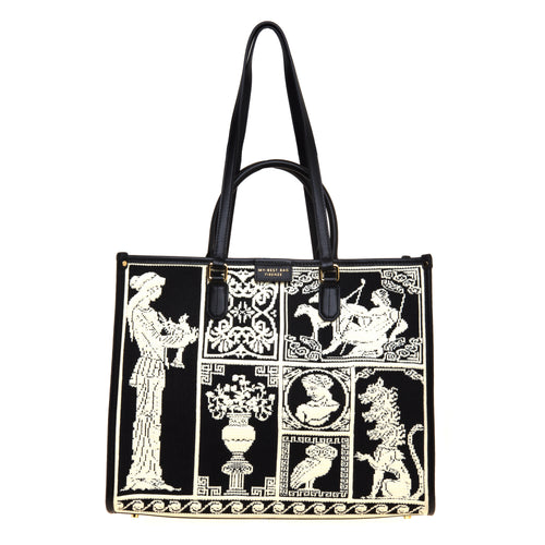 Borsa My Best Bag Atena-Agorà in tessuto jaquard (misura grande)