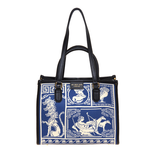 Borsa My Best Bag Atena-Agorà in tessuto jaquard (misura piccola)