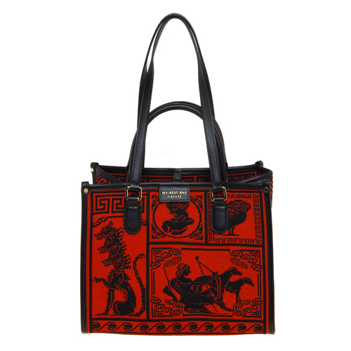 Borsa My Best Bag Atena-Agorà in tessuto jaquard (misura piccola)