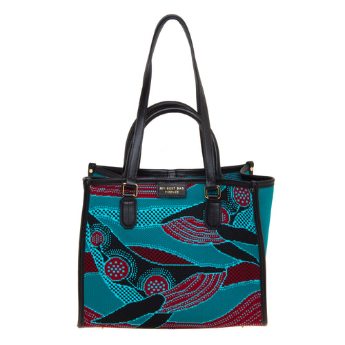 Borsa My Best Bag Atena-Biosphere in tessuto jaquard (misura piccola)