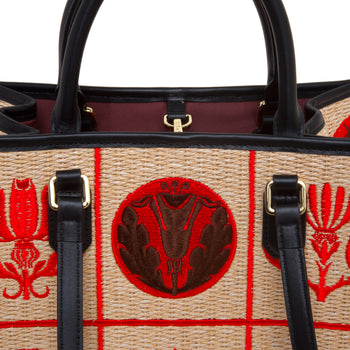 Borsa My Best Bag Atena-Libery in rafia ricamata (misura piccola) - 3