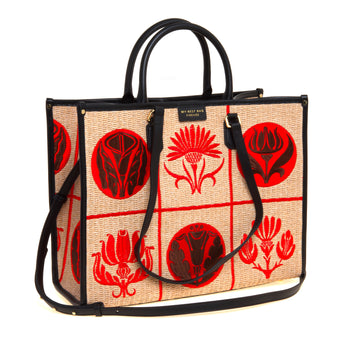 Borsa My Best Bag Atena-Libery in rafia ricamata (misura grande) - 5