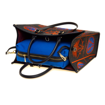 Borsa My Best Bag Atena-Libery in rafia ricamata (misura grande) - 3