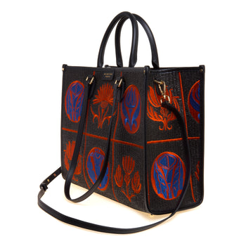 Borsa My Best Bag Atena-Libery in rafia ricamata (misura grande) - 5