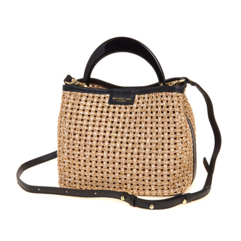 Borsa a mano My Best Bag in paglia Tabru intrecciata con manico in resina (mis. grande) - 5