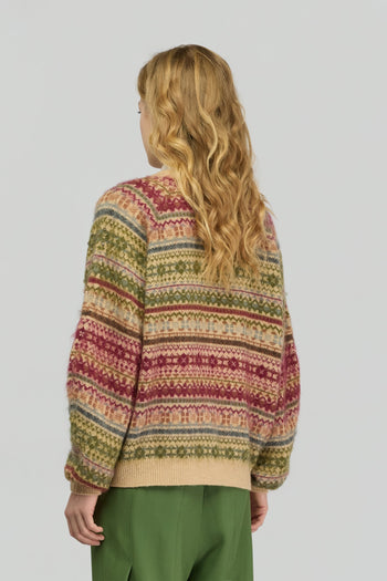 Maglia jacquarda Semicouture "Inez" in misto lana - 3