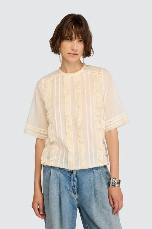 Blusa Amanda di Semicouture in mussola di cotone