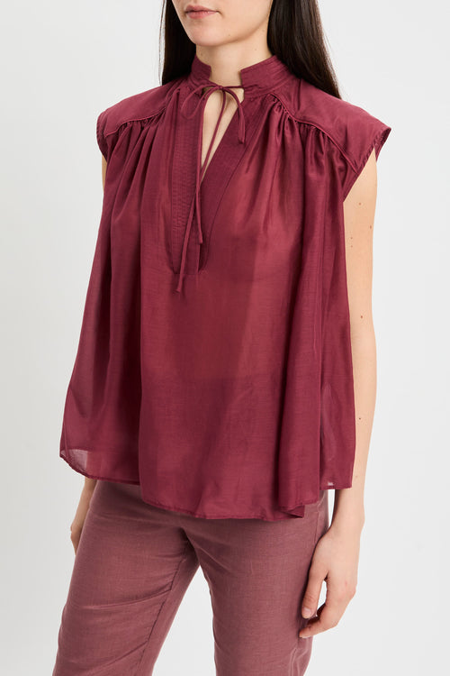 Blusa Semicouture Rachel in mussola di miisto cotone
