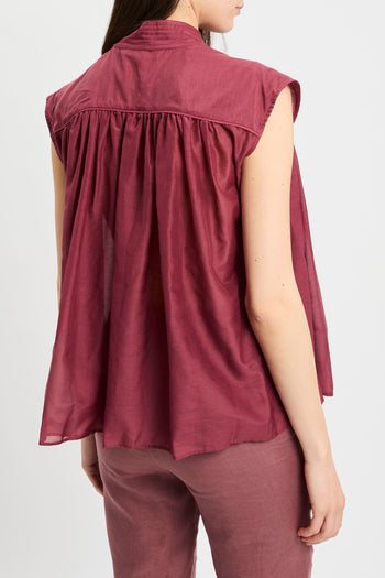 Blusa Semicouture Rachel in mussola di miisto cotone - 4