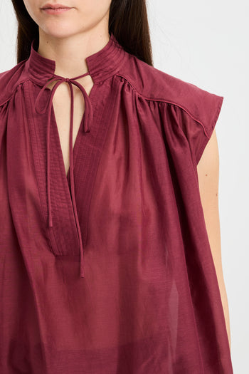 Blusa Semicouture Rachel in mussola di miisto cotone - 6