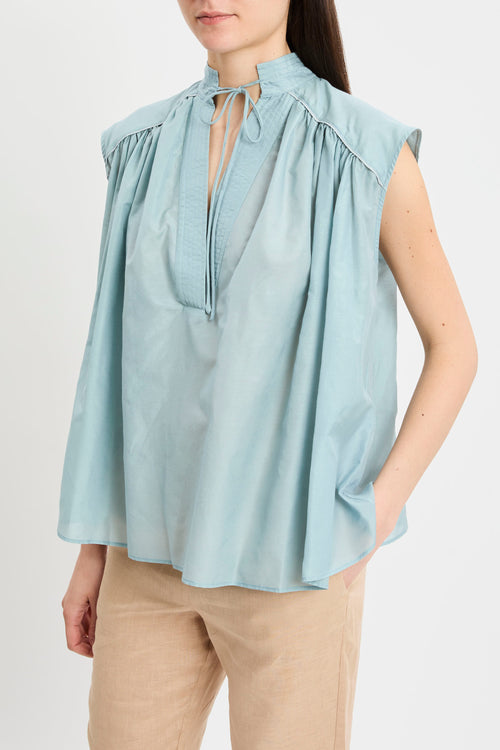 Blusa Semicouture Rachel in mussola di miisto cotone