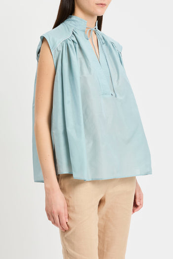 Blusa Semicouture Rachel in mussola di miisto cotone - 4