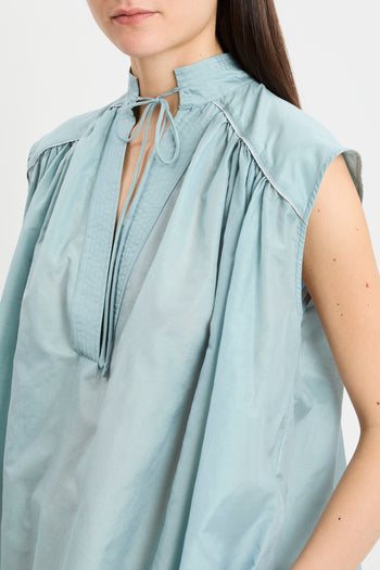 Blusa Semicouture Rachel in mussola di miisto cotone - 6