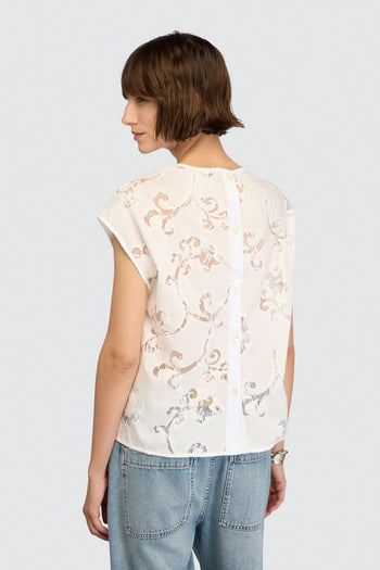 Blusa Andrea di Semicouture in popeline ricamato - 3