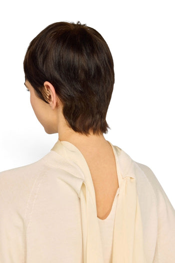 Maglia Semicouture Kathi in 100% lana con sciarpa in eversatin - 3