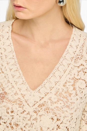 Maglia Semicouture Calanthe in cornely con scollo a V - 3