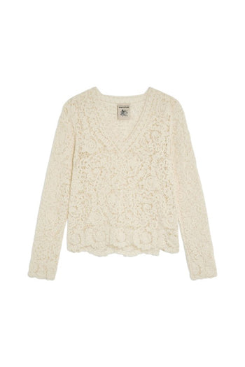 Maglia Semicouture Calanthe in cornely con scollo a V - 5