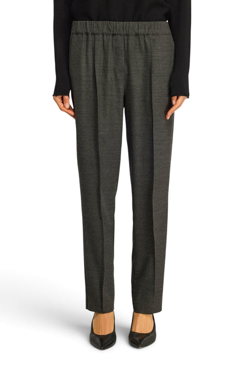 Pantalone Semicouture Alfie in flanella con elastico in vita - 1