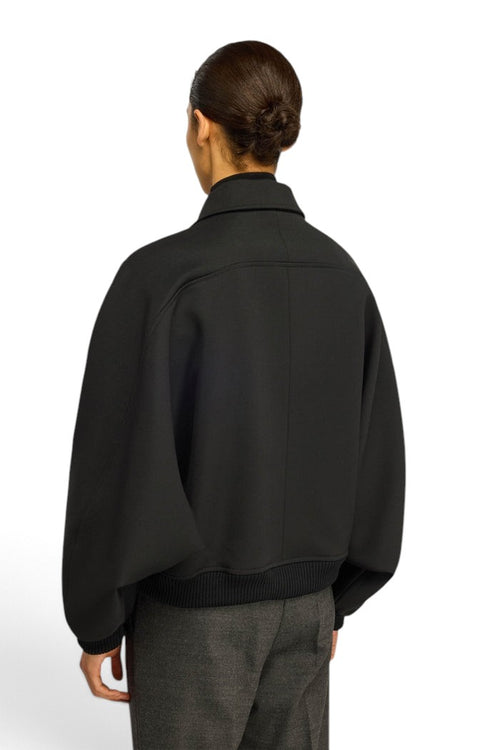 Bomber Semicouture Renie in lana pettinata con colletto e zip - 2
