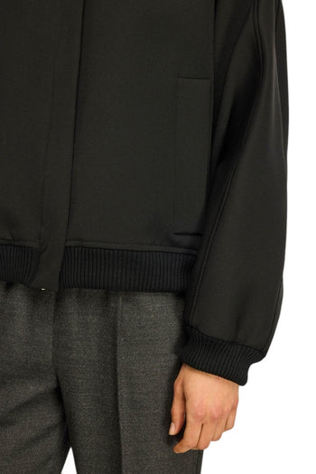 Bomber Semicouture Renie in lana pettinata con colletto e zip - 3