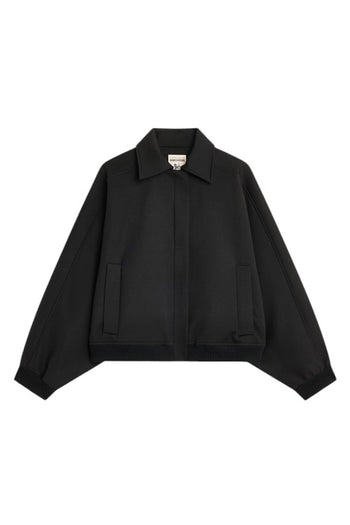Bomber Semicouture Renie in lana pettinata con colletto e zip - 4