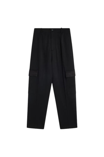 Pantalone stile cargo Semicouture Justina in lana pettinata - 4