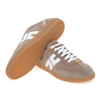 Sneaker Elisabetta Franchi in camoscio con logo in pelle - 4