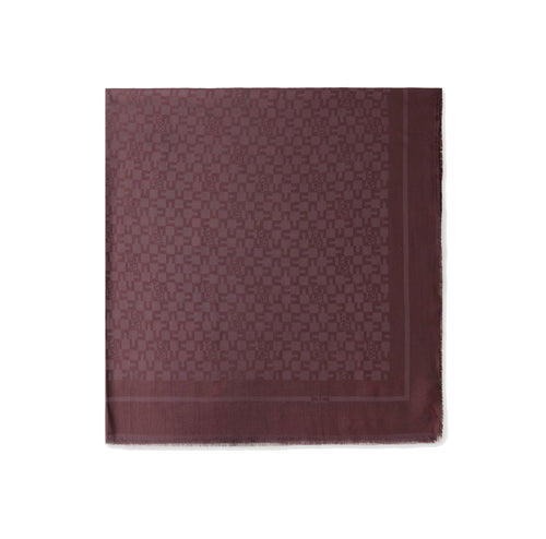 Sciarpa quadrata Elisabetta Franchi in misto viscosa con pattern logo