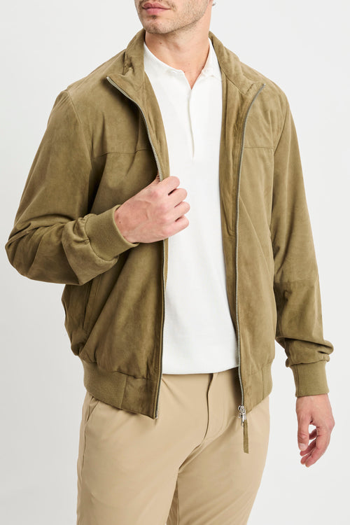 Bomber People Of SHibuya in pelle scamosciata