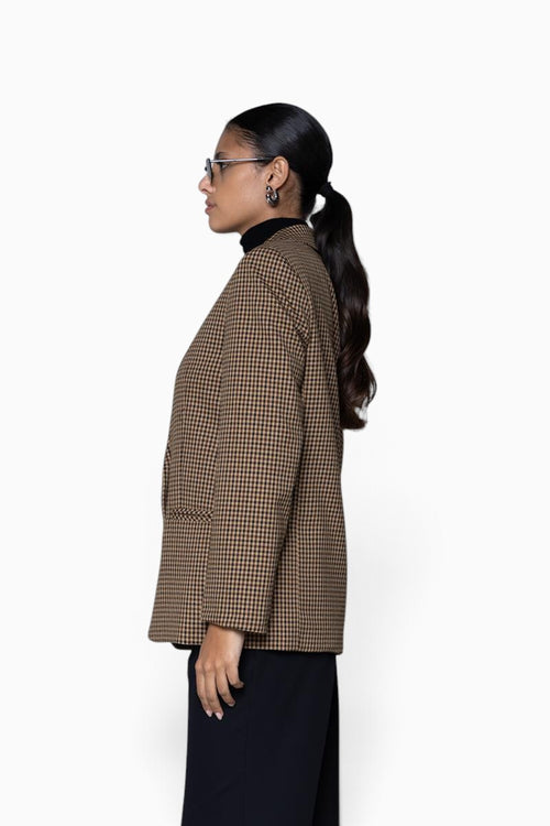 Giacca monopetto Kaos con motivo mini check - 2