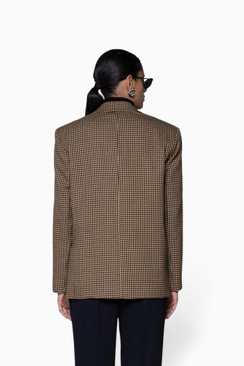 Giacca monopetto Kaos con motivo mini check - 3