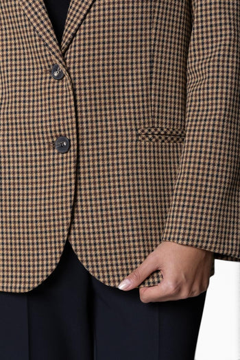 Giacca monopetto Kaos con motivo mini check - 4
