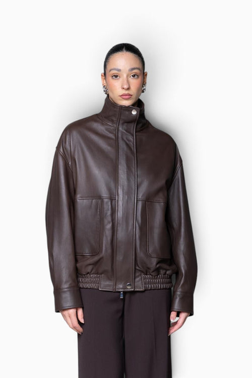 Kaos - Giacca bomber in vera pelle