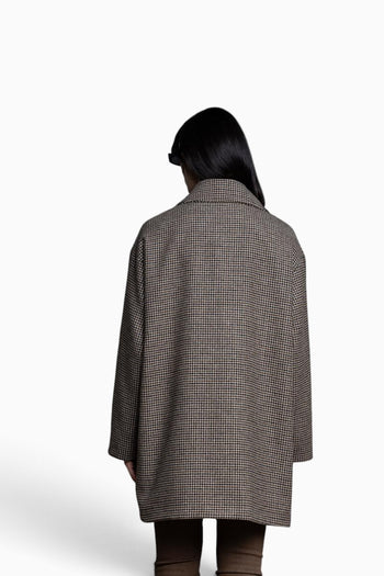 Cappotto caban doppiopetto di Kaos con motivo pied de poule - 3