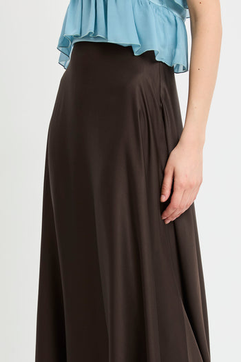 Gonna longuette Kaos in satin fluido di viscosa - 3