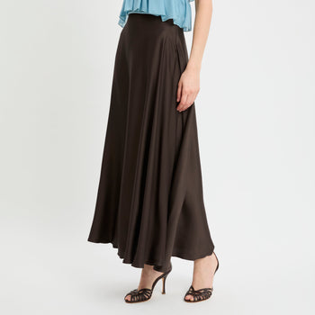 Gonna longuette Kaos in satin fluido di viscosa - 7