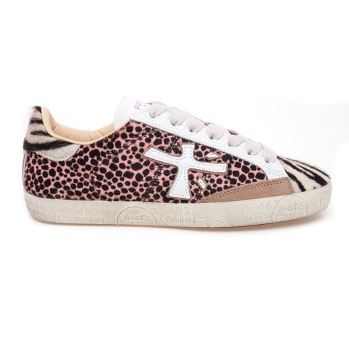 Sneaker Premiata Steven in cavallino maculato e zebrato
