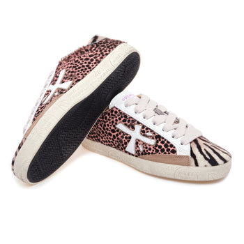Sneaker Premiata Steven in cavallino maculato e zebrato - 4