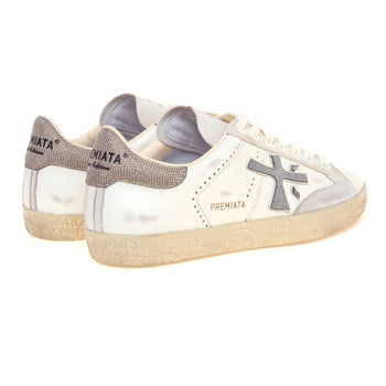 Sneaker Stevend in pelle con inserti in micro glitter - 3