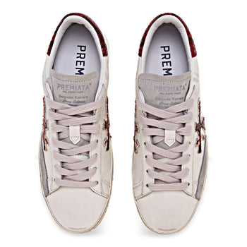 Sneaker Stevend in pelle con inserti in pelle stampa pitone - 5
