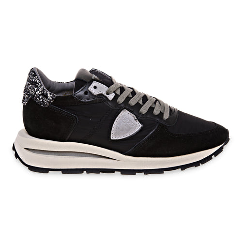 Sneaker Philippe Model Tropez Haute in camoscio e mesh