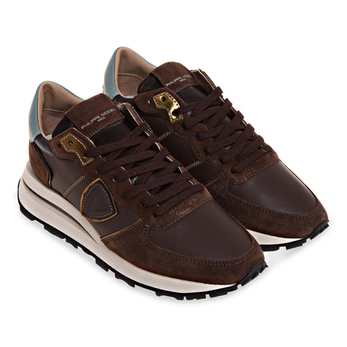 Sneaker Philippe Model Tropez Haute in pelle e camoscio  MARRONE - 2