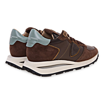 Sneaker Philippe Model Tropez Haute in pelle e camoscio  MARRONE - 3