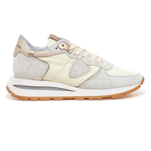 Sneaker Philippe Model Tropez Haute in camoscio e tessuto