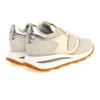 Sneaker Philippe Model Tropez High in camoscio e tessuto con dettagli metallici - 3