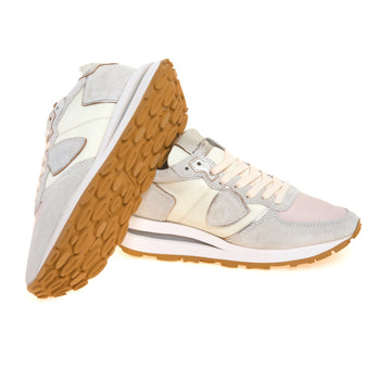 Sneaker Philippe Model Tropez High in camoscio e tessuto con dettagli metallici - 4