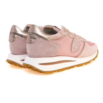 Sneaker Philippe Model Tropez High in camoscio e tessuto con dettagli metallici - 3