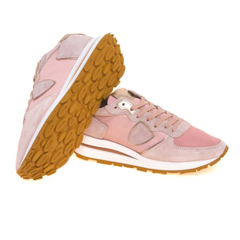 Sneaker Philippe Model Tropez High in camoscio e tessuto con dettagli metallici - 4