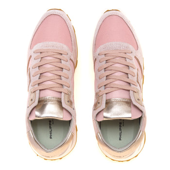 Sneaker Philippe Model Tropez High in camoscio e tessuto con dettagli metallici - 5