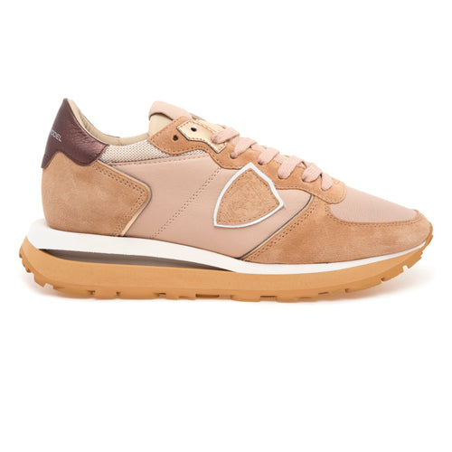 Sneaker Philippe Model Tropez Haute in camoscio e tessuto